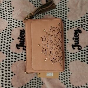 Elegant Pink Clutch with Tassel